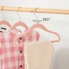 Baba vállfa készlet 50 db, csúszásmentes, rózsaszín