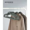 SONGMICS bársony vállfák, 30 darabos csomag ruhákhoz, csúszásmentes,