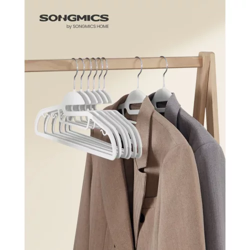 SONGMICS 20 darabos műanyag vállfa szett, U-alakú nyílással, csúszásmentes,