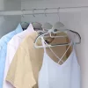 Műanyag vállfa szett 20 db, prémium minőség, helytakarékos, szürke és ezüst
