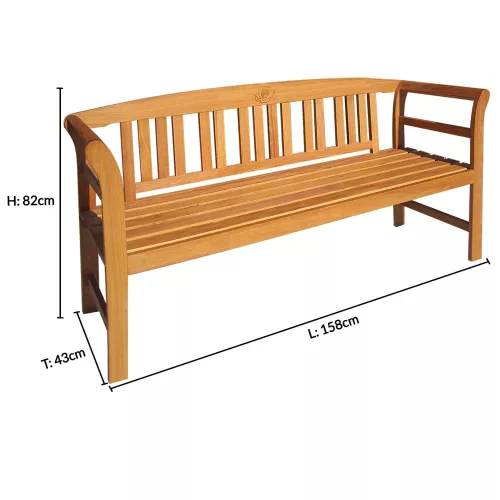 Kerti pad, 157 x 45 x 82 cm