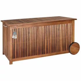 Kerti tároló láda, akácfából, 350 liter, 124 x 52 x 58 cm, vízzálló