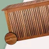 Kerti tároló láda, akácfából, 350 liter, 124 x 52 x 58 cm, vízzálló