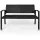 Kerti pad, polyrattan, fekete, 122 x 58 x 87 cm