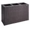 Virágtartó, polyrattan, barna, 83 x 30