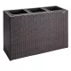 Virágtartó, polyrattan, barna, 83 x 30