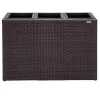 Virágtartó, polyrattan, barna, 83 x 30