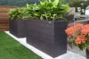 Virágtartó, polyrattan, barna, 83 x 30