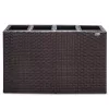 Virágtartó, polyrattan, barna, 95 x 27