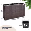 Virágtartó, polyrattan, barna, 95 x 27