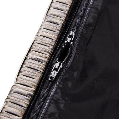 Kerti tároló láda, kerekekkel, polyrattan, krém, 117x53x60 cm