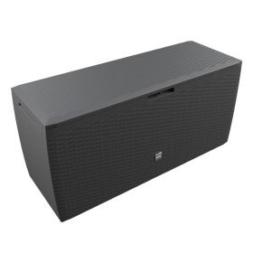   Kerti tároló láda, antracit, 290 liter, kerekekkel, vízzálló