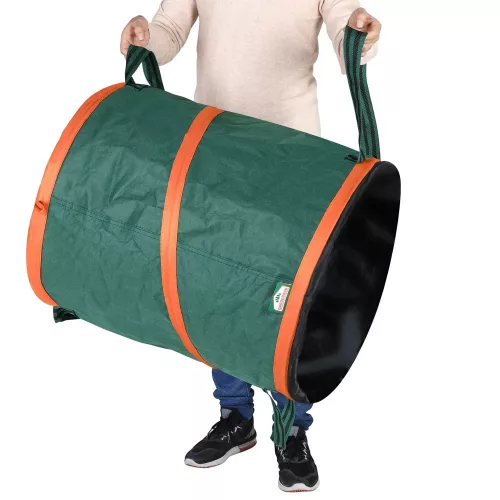 Kerti hulladéktároló zsák, 3 darabos szett, zöld, 85 liter