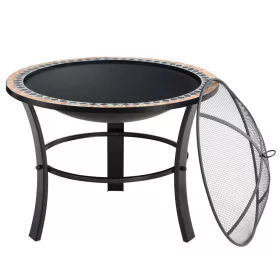 Tűztál, mozaikos acél, 76 cm átmérő