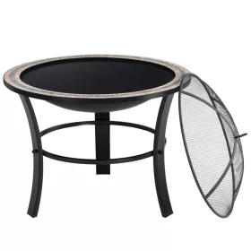 Tűztál, mozaikos acél, Fuego stílus, 76 cm átmérő