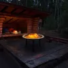 Tűztál, mozaikos acél, Fuego stílus, 76 cm átmérő