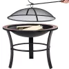 Tűztál, mozaikos acél, Fuoco stílus, 76 cm átmérő