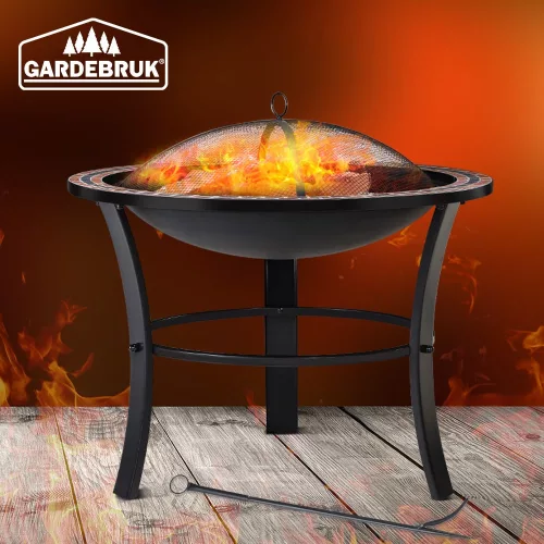 Tűztál, mozaikos acél, Fuoco stílus, 76 cm átmérő