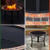 Tűztál, mozaikos acél, Fuoco stílus, 76 cm átmérő