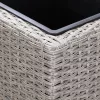 Virágtartó, polyrattan, krém, 27x95x60 cm