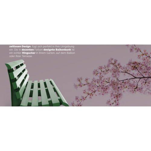 Kerti pad, zöld, Orchidea, 145 x 49 x 74 cm