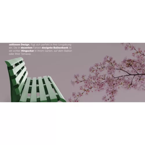 Kerti pad, zöld, Orchidea, 145 x 49 x 74 cm