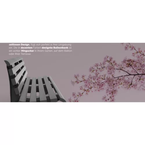 Kerti pad, antracit, Orchidea, 145 x 49 x 74 cm