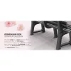 Kerti pad, antracit, Orchidea, 145 x 49 x 74 cm