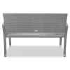 Kerti pad, polyrattan, szürke, 122 x 58 x 87 cm