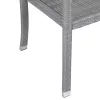 Kerti pad, polyrattan, szürke, 122 x 58 x 87 cm