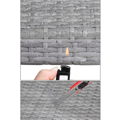 Kerti pad, polyrattan, szürke, 122 x 58 x 87 cm