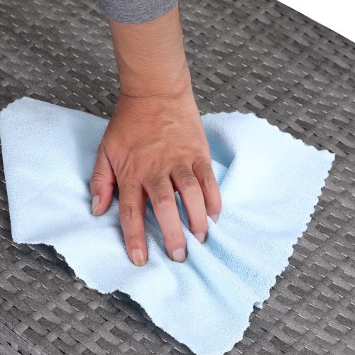 Kerti pad, polyrattan, szürke, 122 x 58 x 87 cm