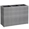 Virágtartó, polyrattan, szürke, 83 x 30