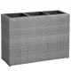 Virágtartó, polyrattan, szürke, 83 x 30