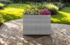 Virágtartó, polyrattan, szürke, 83 x 30