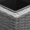 Virágtartó, polyrattan, szürke, 95 x 27