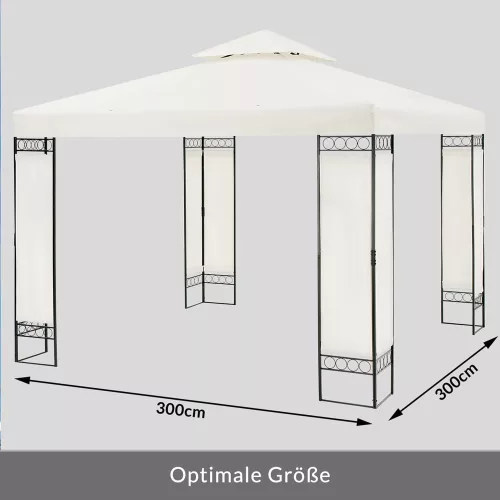 Pavilon, UV-védelem 50+, krém, 300 x 300 x 260 cm