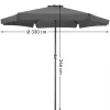 Napernyő, 330 cm, UV védelem 80+, antracit színű