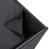 Kerti tároló láda, polyrattan, fekete, 318 liter, vízzálló