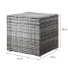 Kerti tároló láda, polyrattan, szürke, 318 liter, vízzáró, belső burkolattal