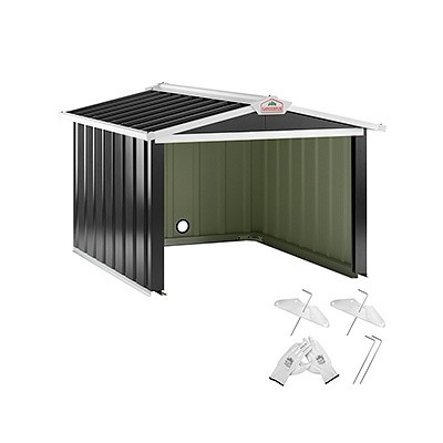 Robotfűnyíró garázs, antracit, fém, 86 x 100 x 63 cm