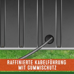 Robotfűnyíró garázs, antracit, fém, 86 x 100 x 63 cm