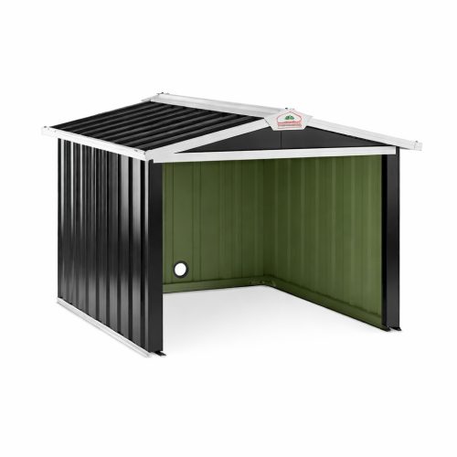 Robotfűnyíró garázs, antracit, fém, 86 x 100 x 63 cm