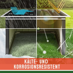 Robotfűnyíró garázs, antracit fém, 89 x 90 x 54 cm