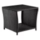 Kerti kisasztal, polyrattan, fekete, 45 x 45 x 40 cm