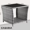 Kerti kisasztal, polyrattan, szürke, 45 x 45 x 40 cm