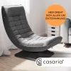 Relaxációs fotel, szövet, szürke