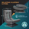 Relaxációs fotel, szövet, szürke