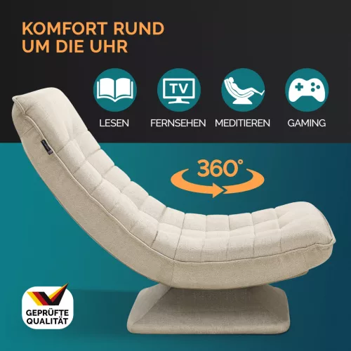 Relaxációs fotel, szövet, krém