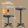 Állítható állóasztal, alumínium, fekete, 60 cm, 70115 cm